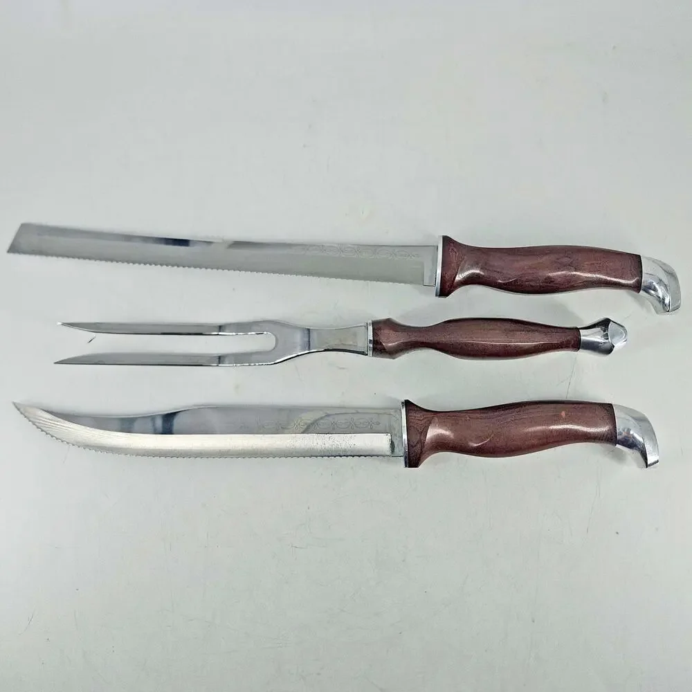 Vintage 3 pc Cutco Carving Set 1011 1012 1013 w Original box